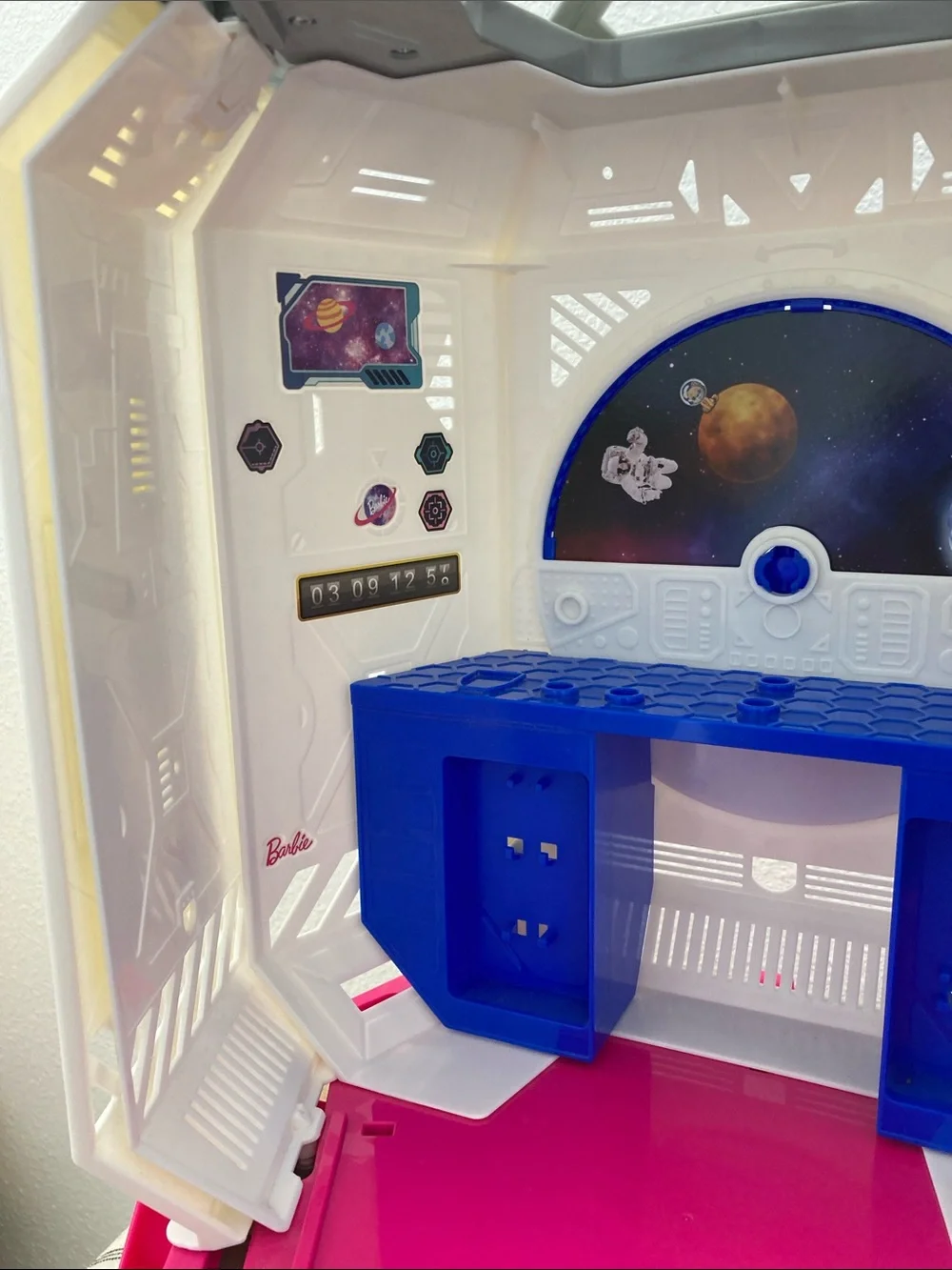 SALE! 50% Off Barbie Pink, White & Blue Space Command Playset 16” Tall